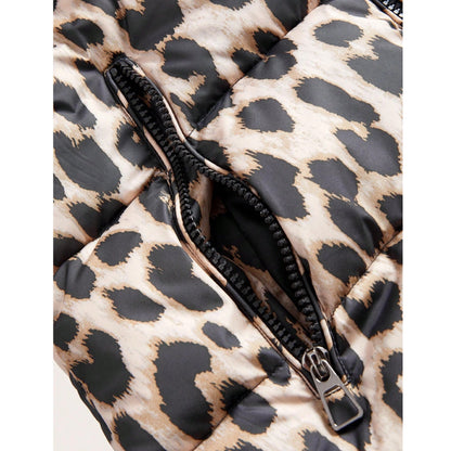 Chaqueta Acolchada con Estampado Animal print