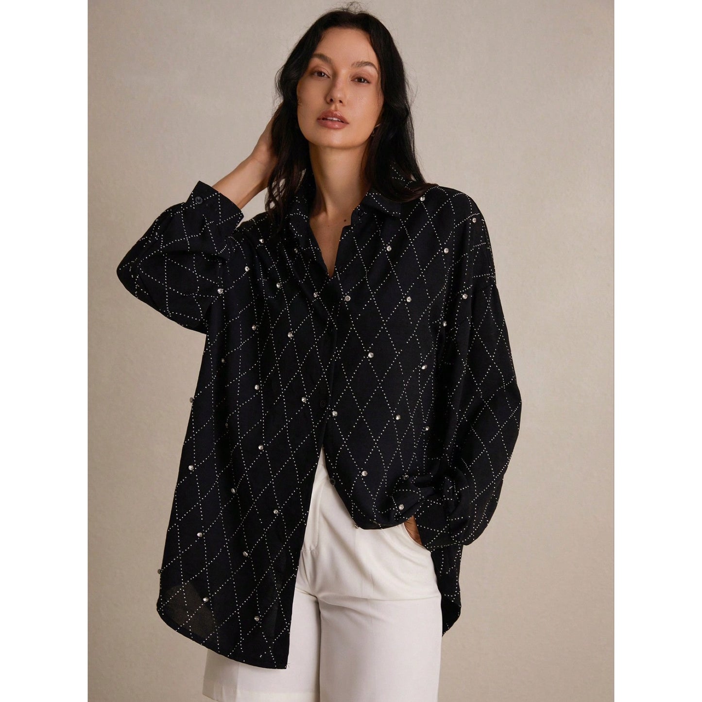 Camisa glitter oversized