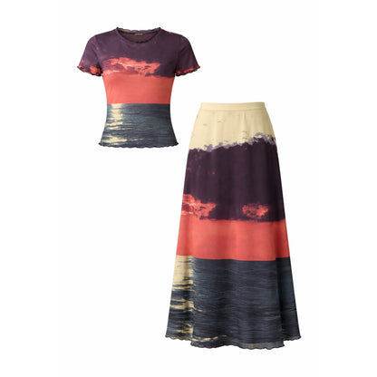 Set Top y Falda Midi