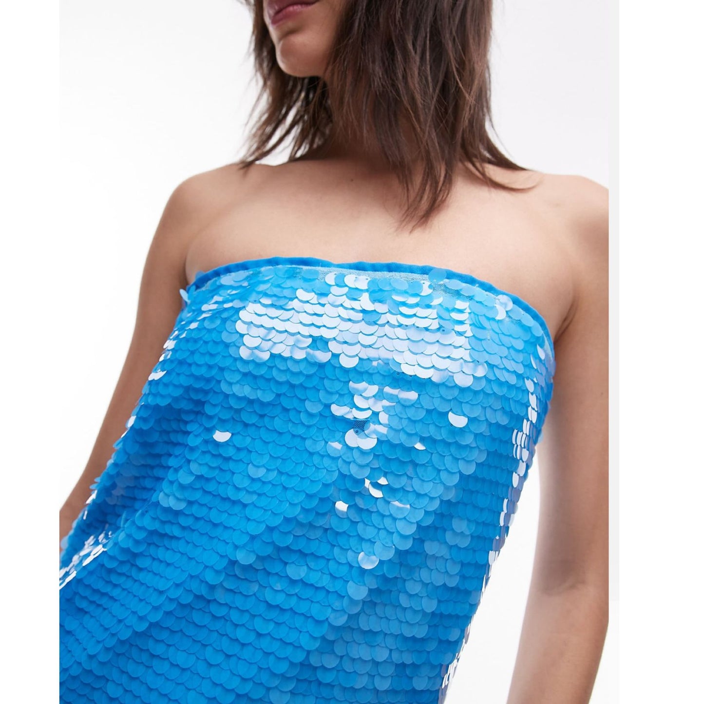 Vestido Strapless en Lentejuela
