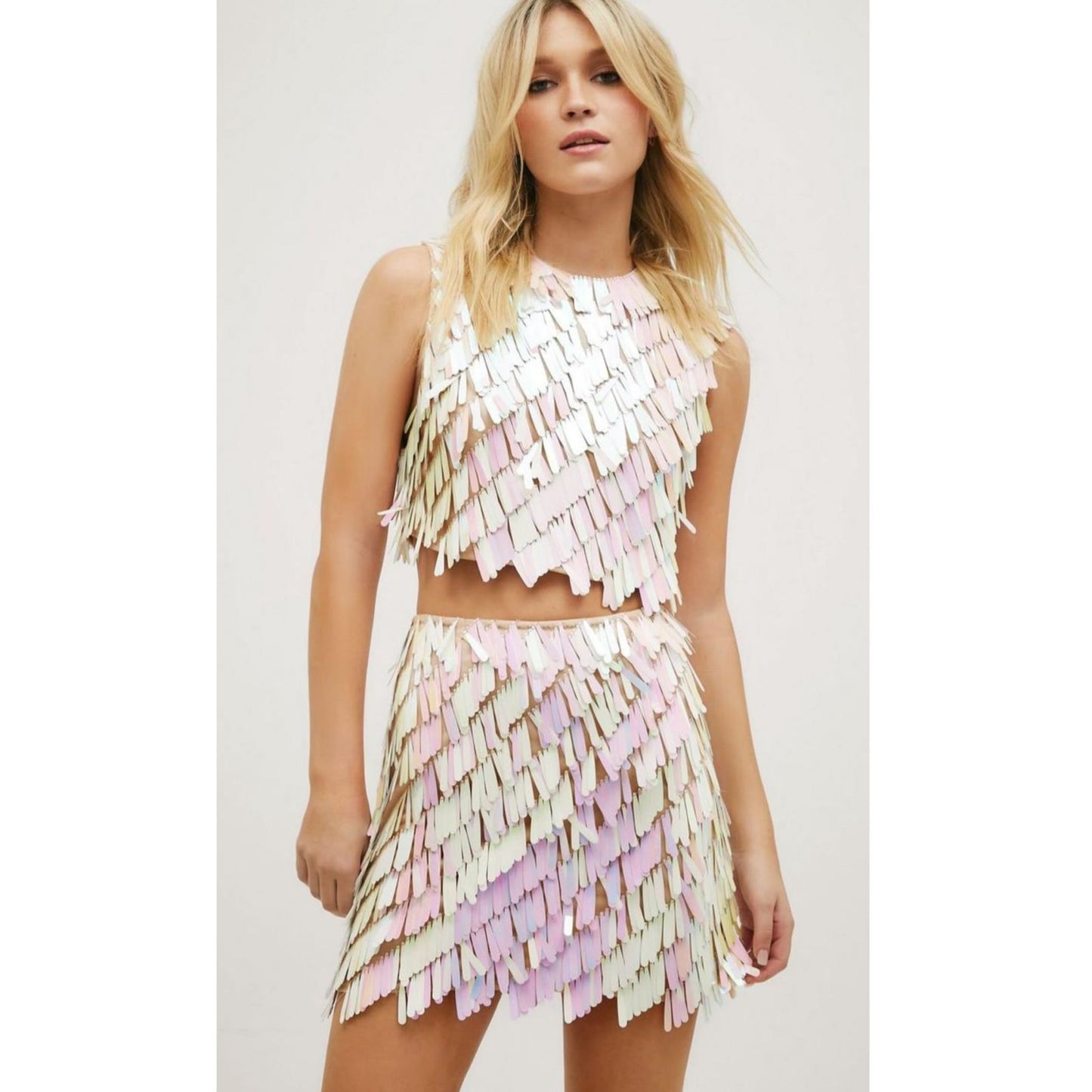 Set Top y Falda Glitter