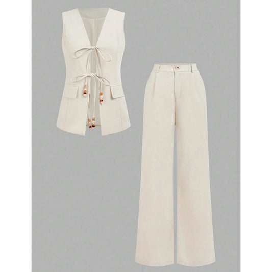 Set Top de Amarrar y Pantalón