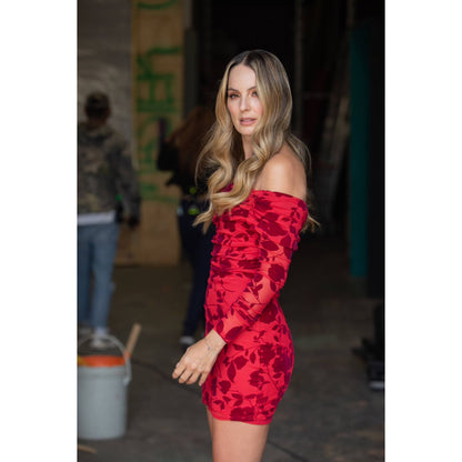 Vestido floral Cuello Barco Mc