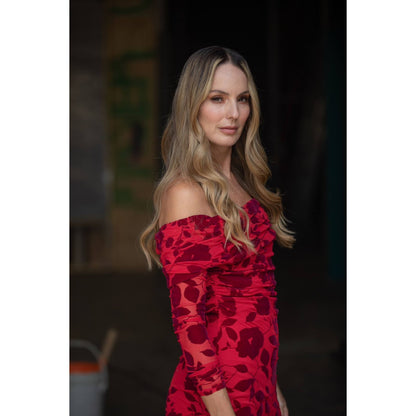 Vestido floral Cuello Barco Mc