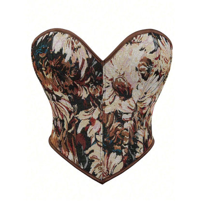 Top Tipo Corset Strapless Floral
