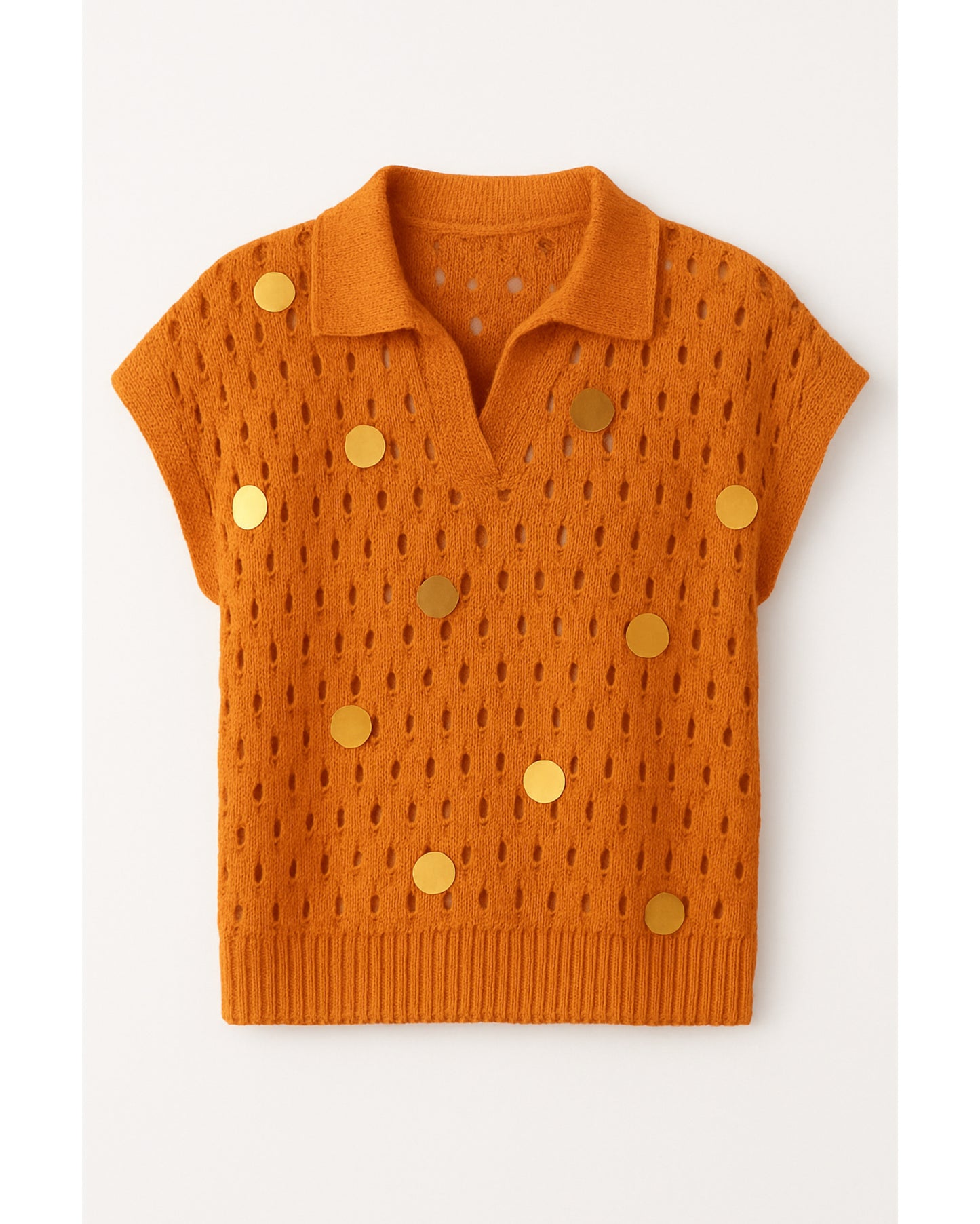 Top chaleco Tejido con Lentejuela