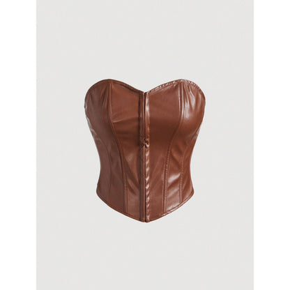 Top Strapless con Escote Corazón
