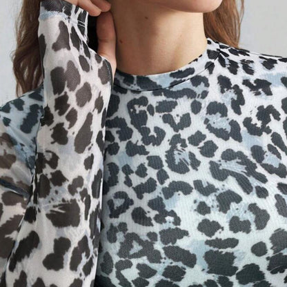 Vestido Maxi Animal Print en Malla