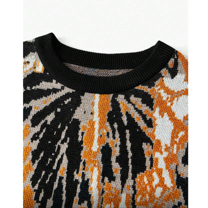 Set Sweater y Falda Tejida con Estampado