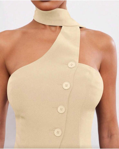 Top Asimétrico Tipo Halter