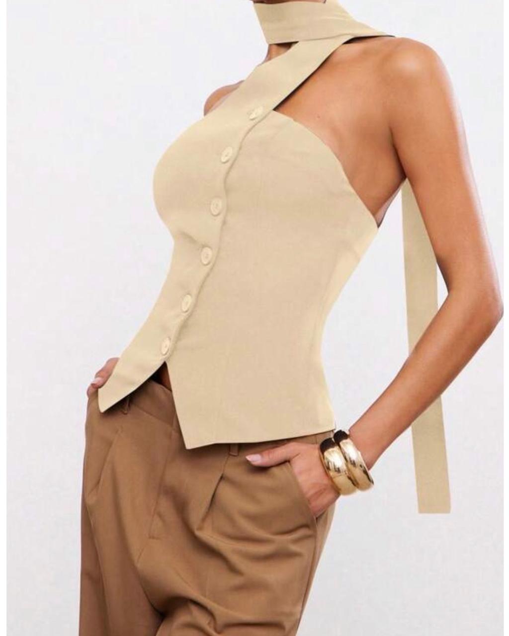 Top Asimétrico Tipo Halter