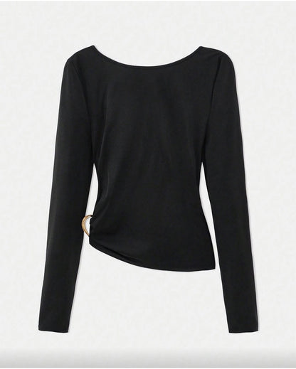 Top Manga Larga con Espalda Descubierta