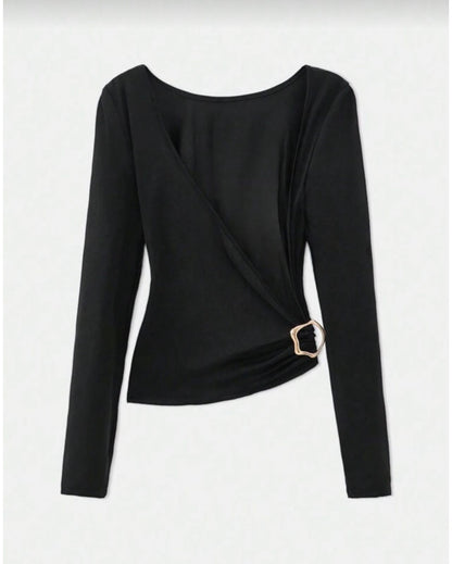 Top Manga Larga con Espalda Descubierta