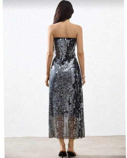 Vestido Midi con Lentejuelas