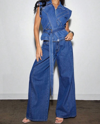 Set Chaleco Denim y Jean