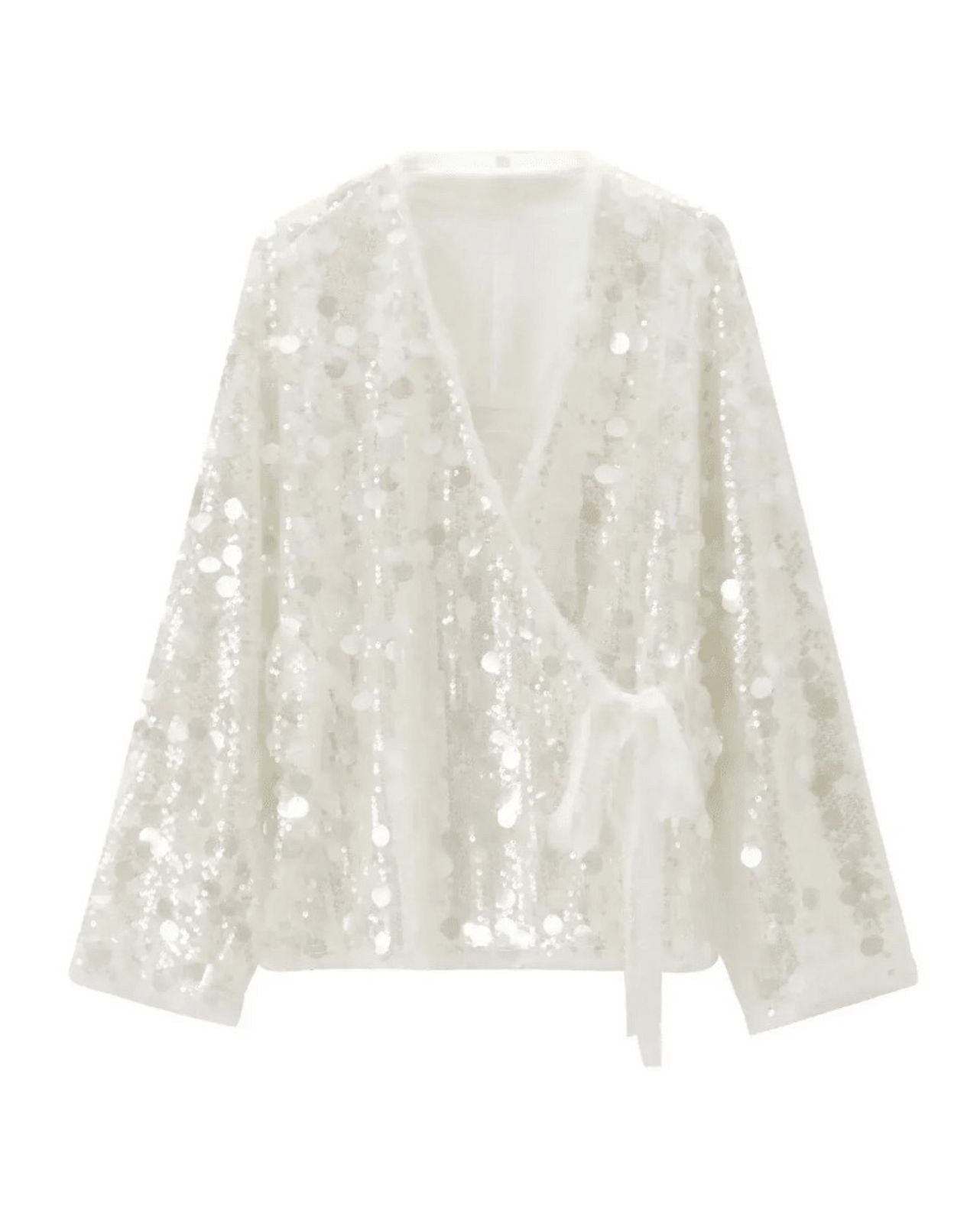 Cardigan en Lentejuela Cruzado Vm