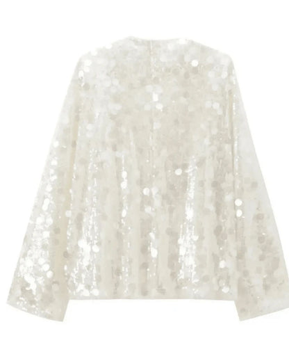 Cardigan en Lentejuela Cruzado Vm