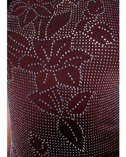 Vestido Cuello Halter con Rhinestones Vm