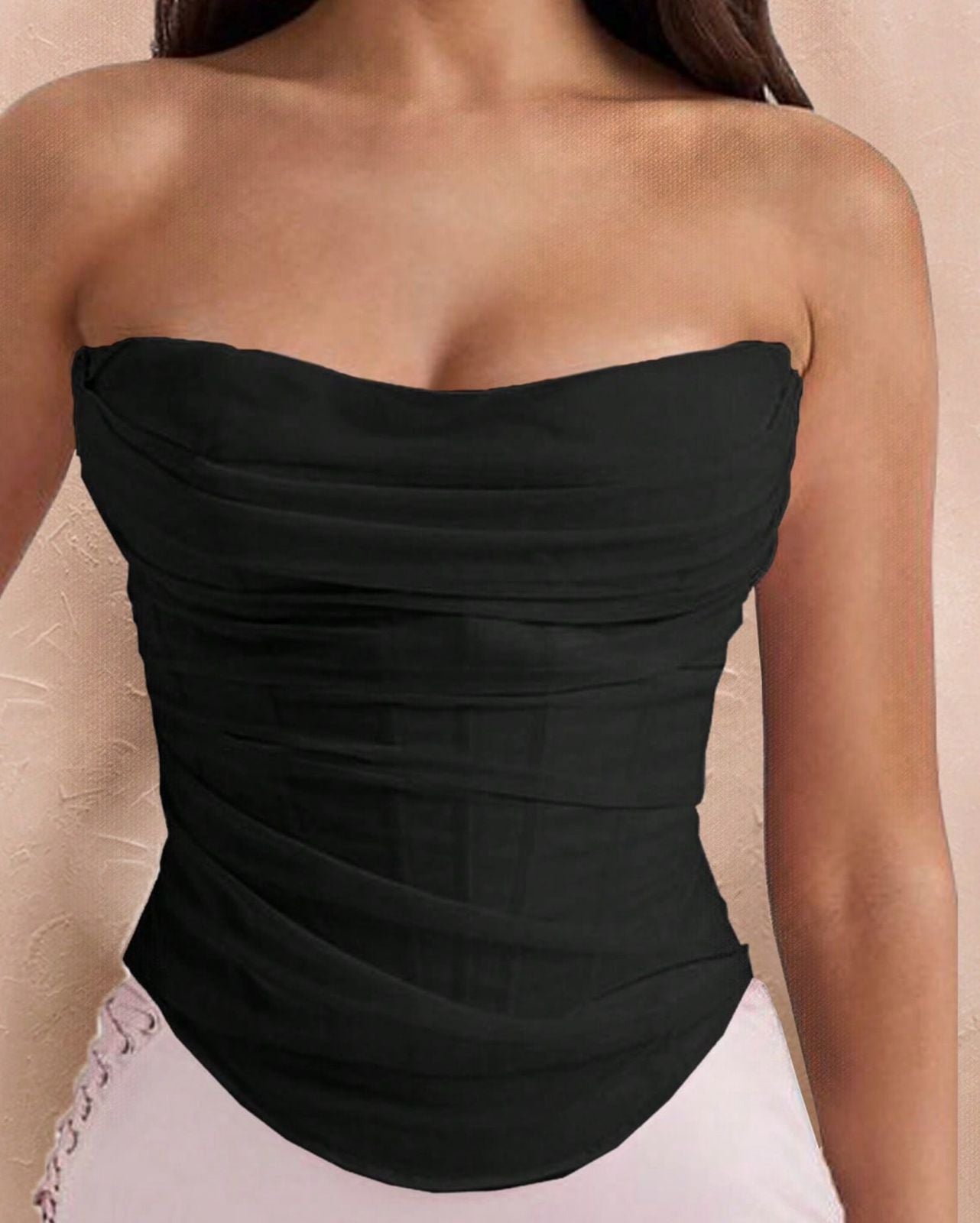 Top Strapless  tipo Corset Vm