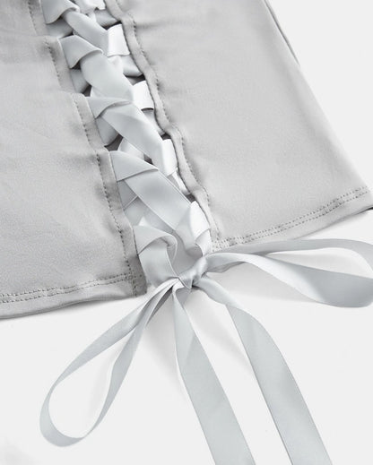 Top Halter con Apliques de Lentejuela en el Busto Vm