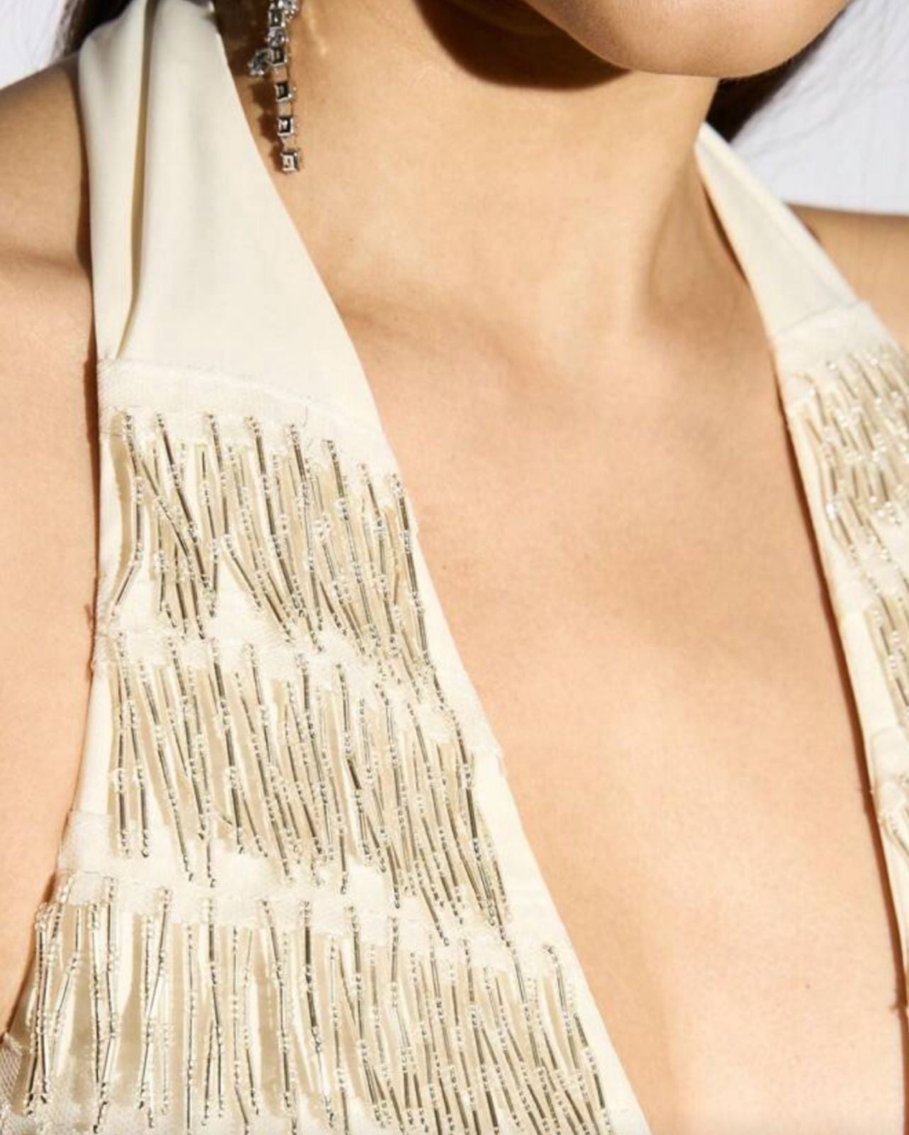 Maxi Vestido Cuello Halter con Espalda Descubierta Vm