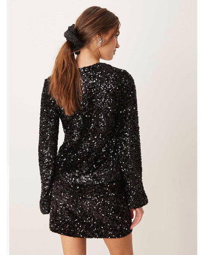 Set Blazer y Falda Lentejuela Vm