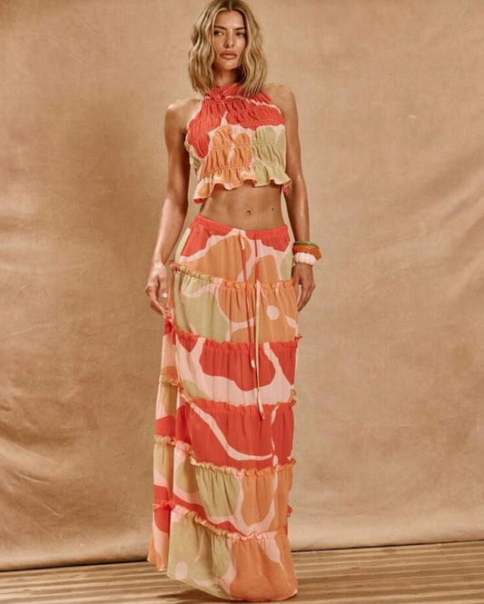 Set Top y Maxi falda