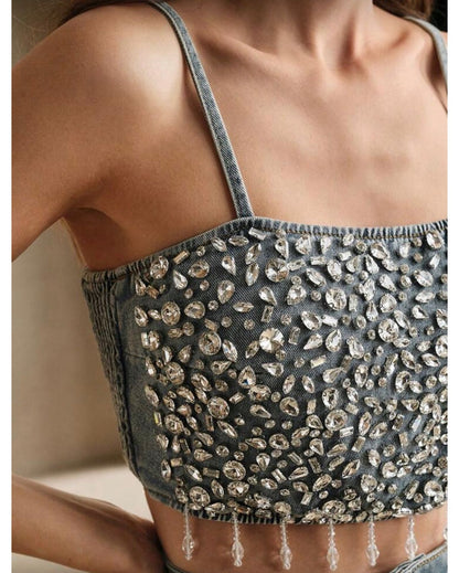 Crop Top con Apliques