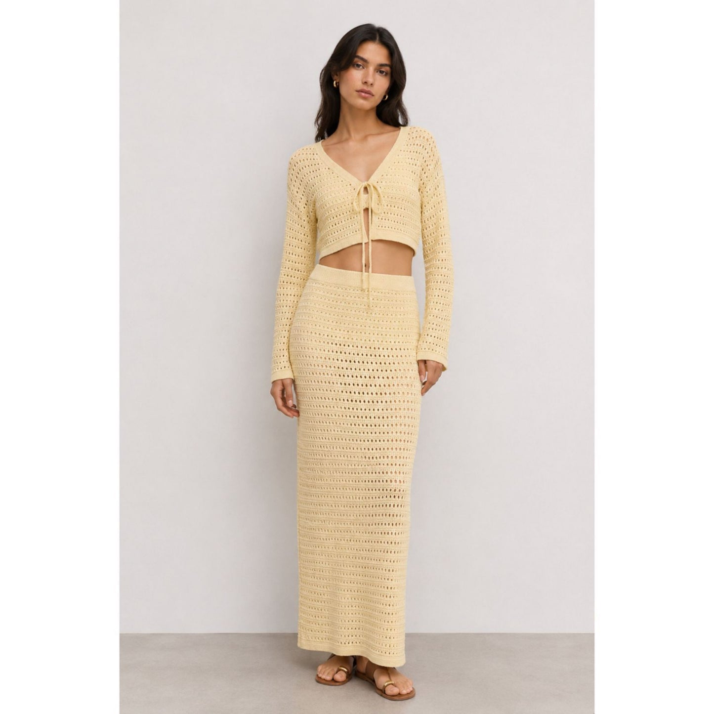 Set top y Falda tejido