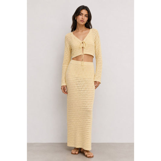 Set top y Falda tejido