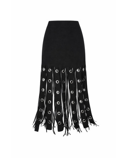 Falda Midi Flecos