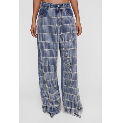 Jean  con Flecos en Rhinestone