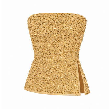 Top Strapless Lentejuela