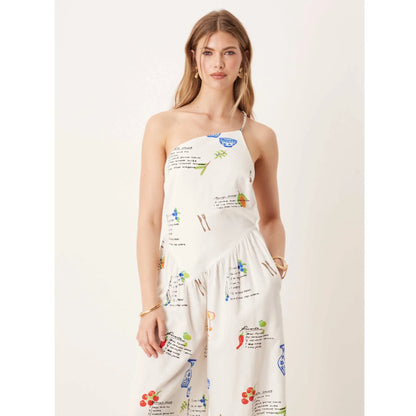 Enterizo espalda descubierta con estampado