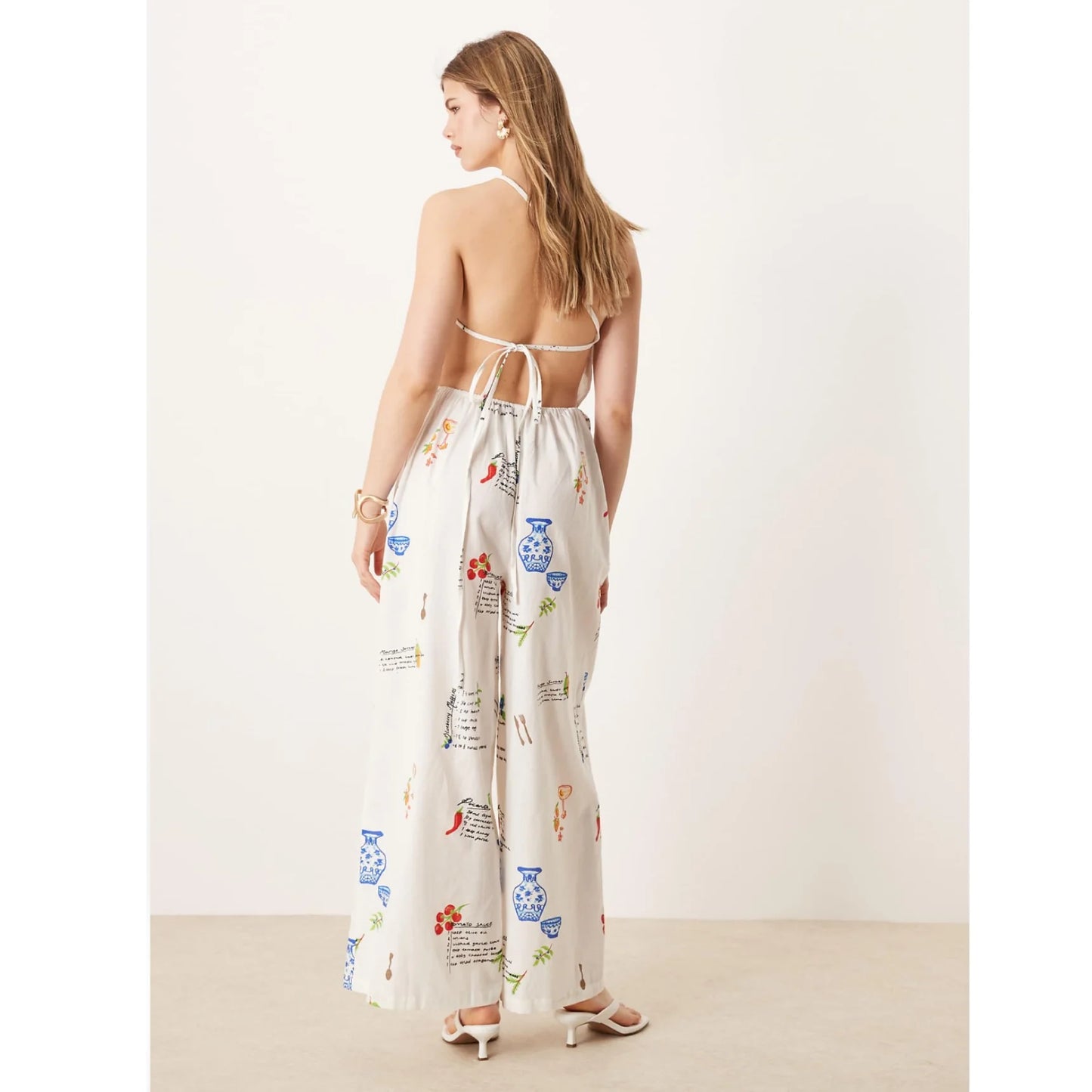 Enterizo espalda descubierta con estampado