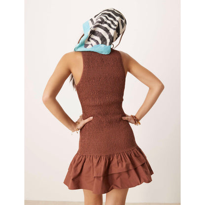 Vestido Mini Con Volante