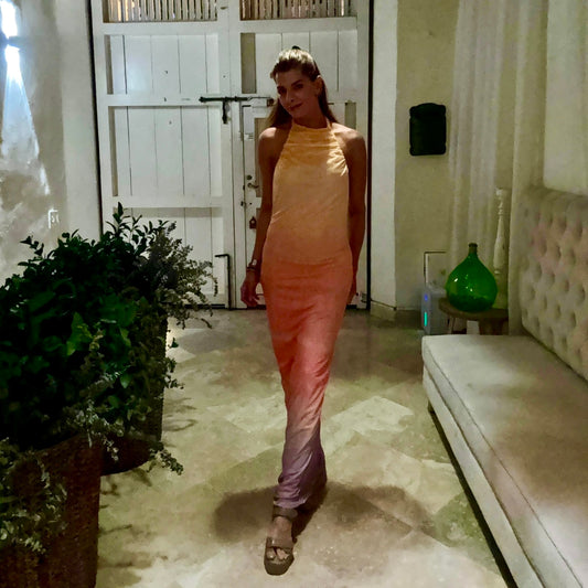 Maxi Vestido Tie Dye en Malla