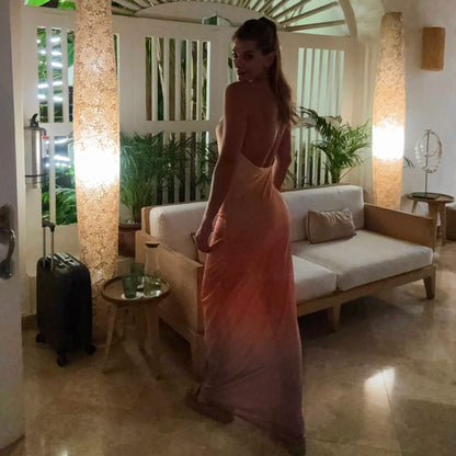 Maxi Vestido Tie Dye en Malla