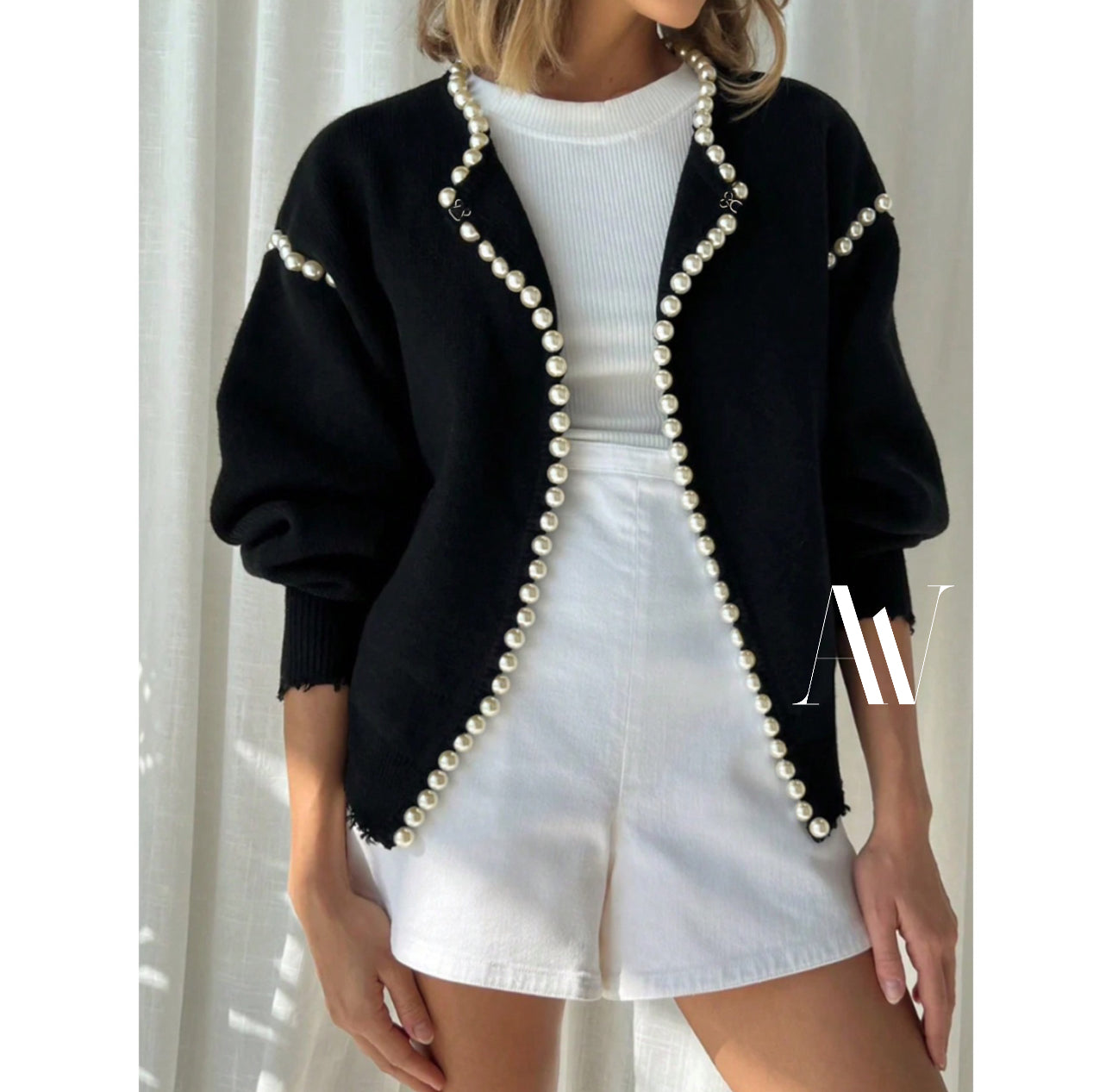 Cardigan Perlas