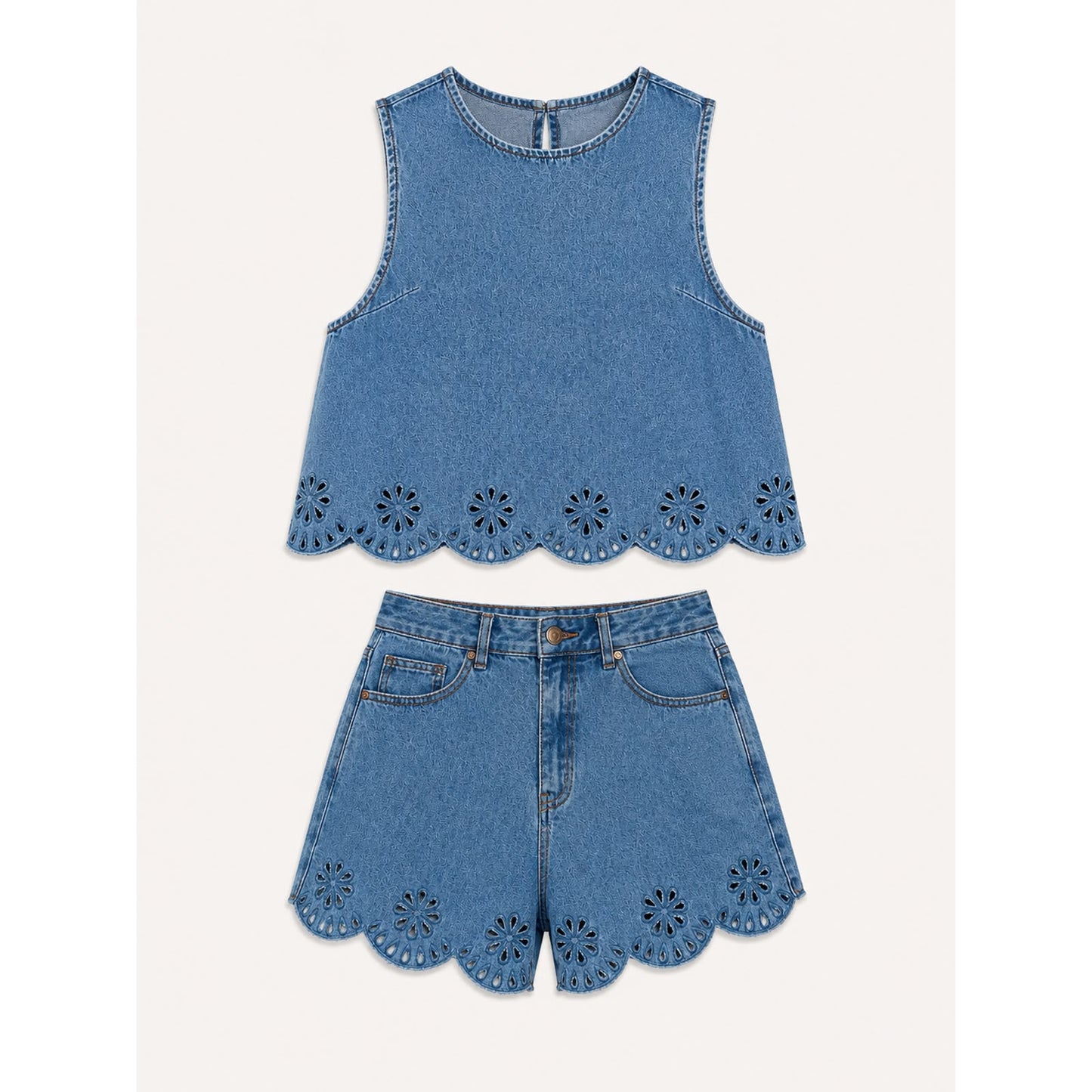Set Top y Short Denim