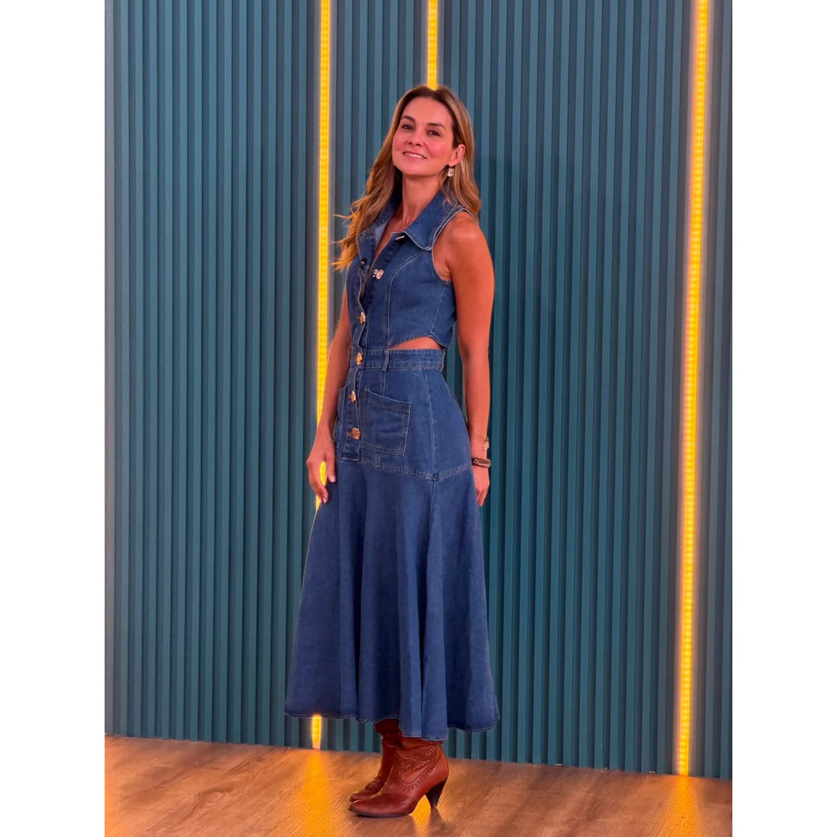 Vestido Midi Denim