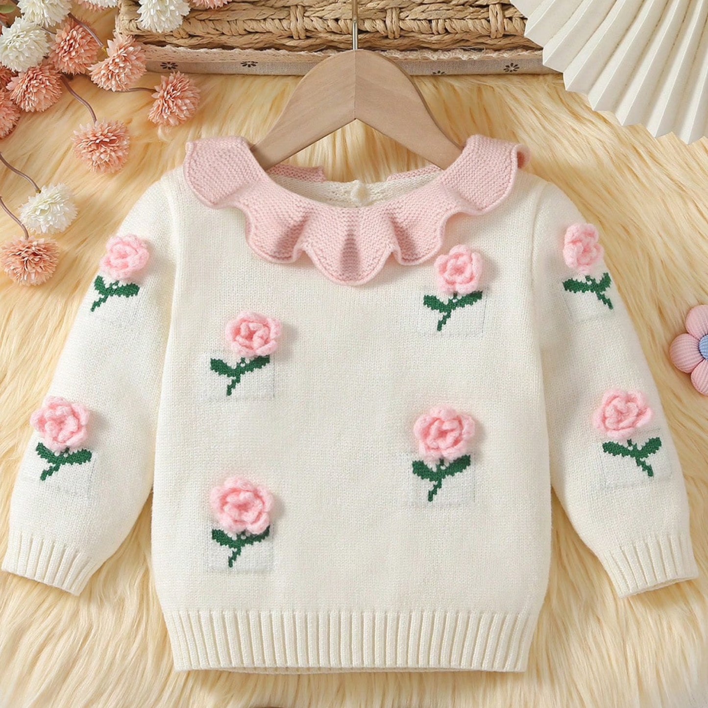 Sweater Niña floral