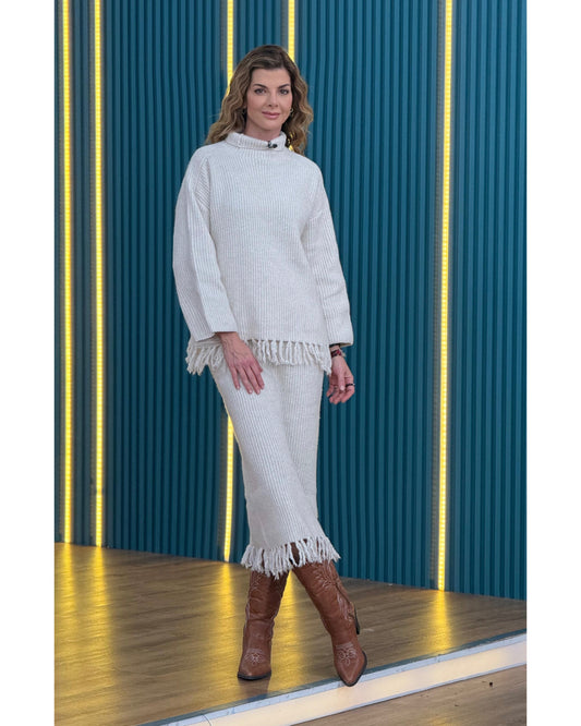 Set Sweater y Falda tejido