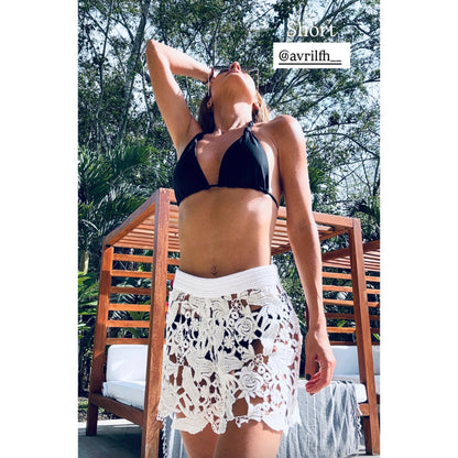 Short tejido floral
