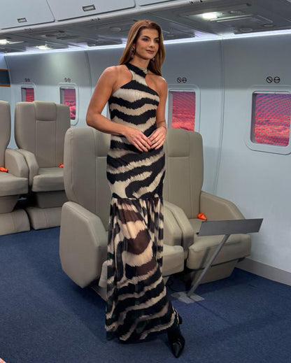 Vestido Maxi cuello Halter Vm