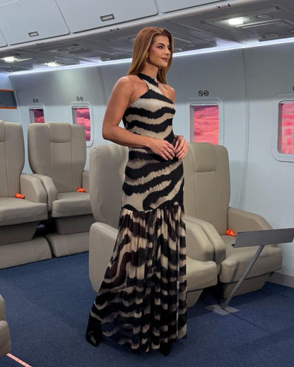 Vestido Maxi cuello Halter Vm