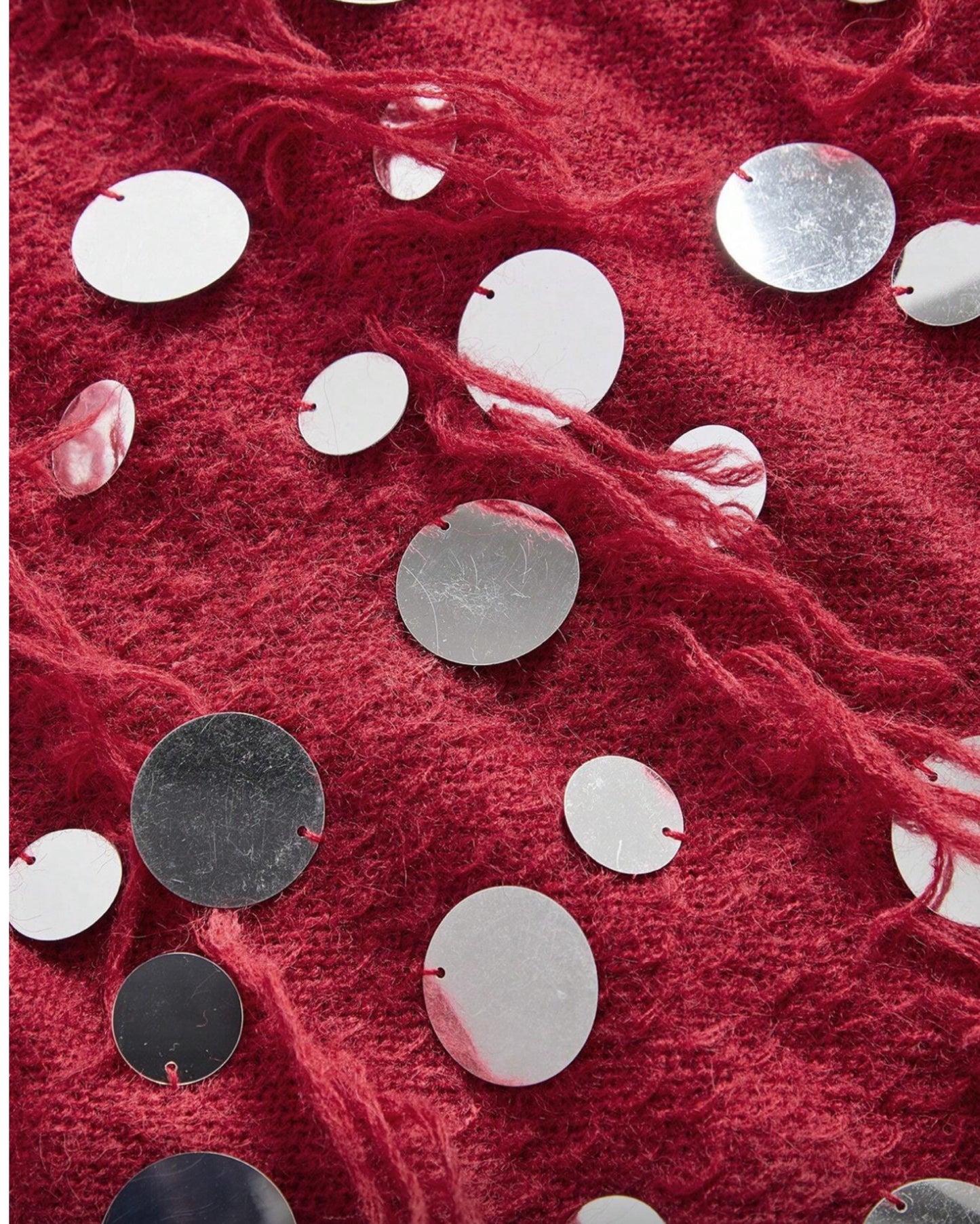 Sweater Burgundy con Lentejuela.