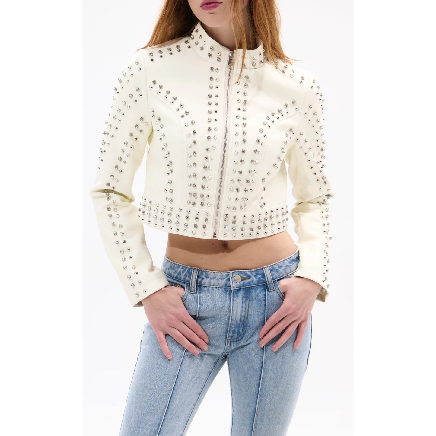 Chaqueta Con Rhinestones
