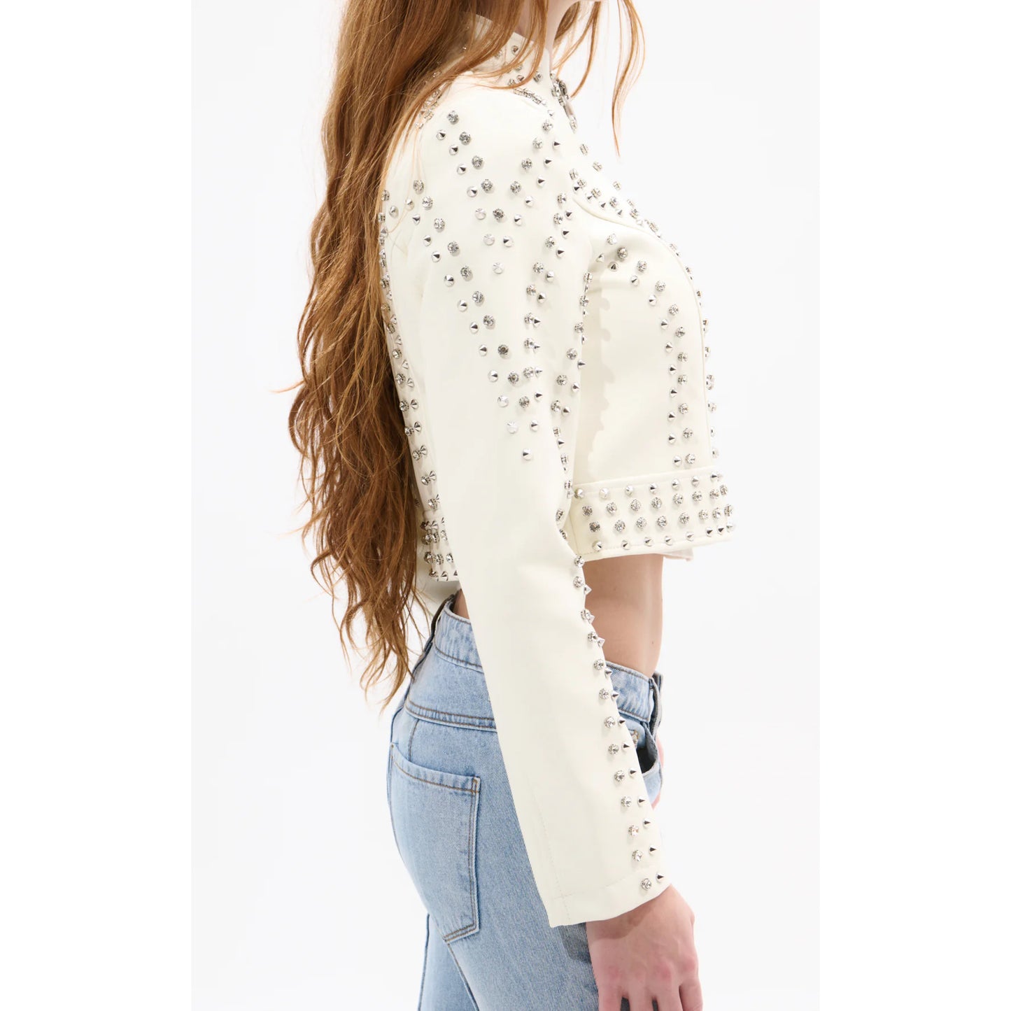 Chaqueta Con Rhinestones