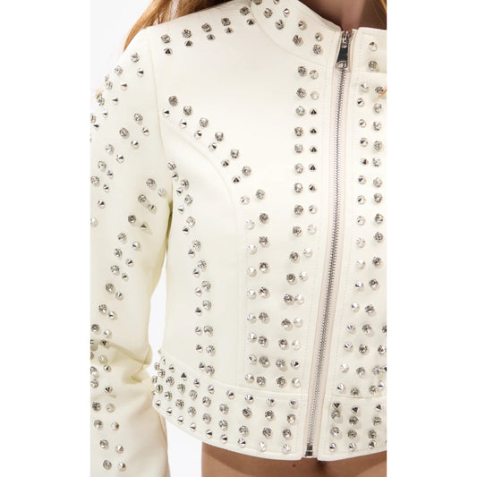 Chaqueta Con Rhinestones